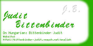judit bittenbinder business card